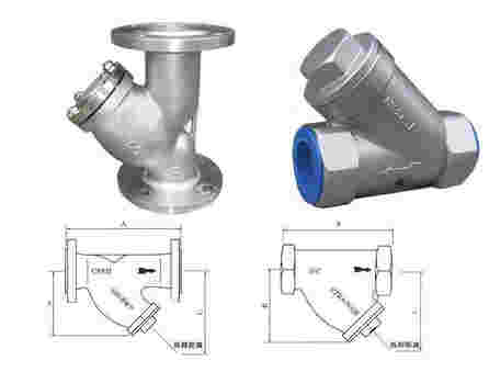 Y型过滤器外形结构图